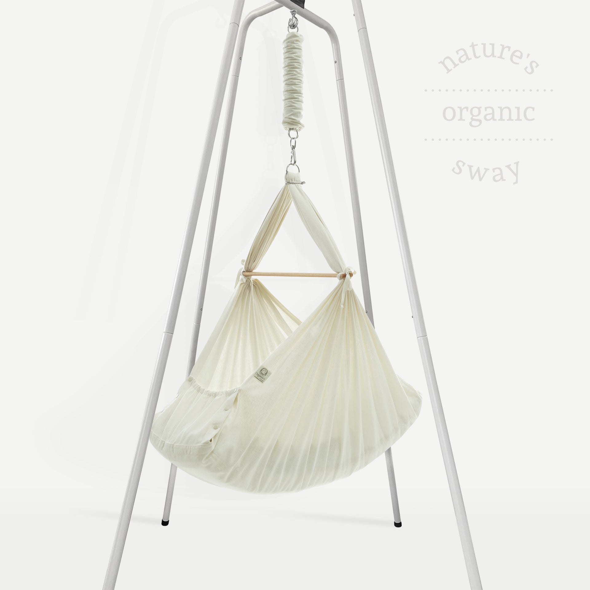 Organic Baby Hammock with Steel Stand BACK ORDER Nature s Sway